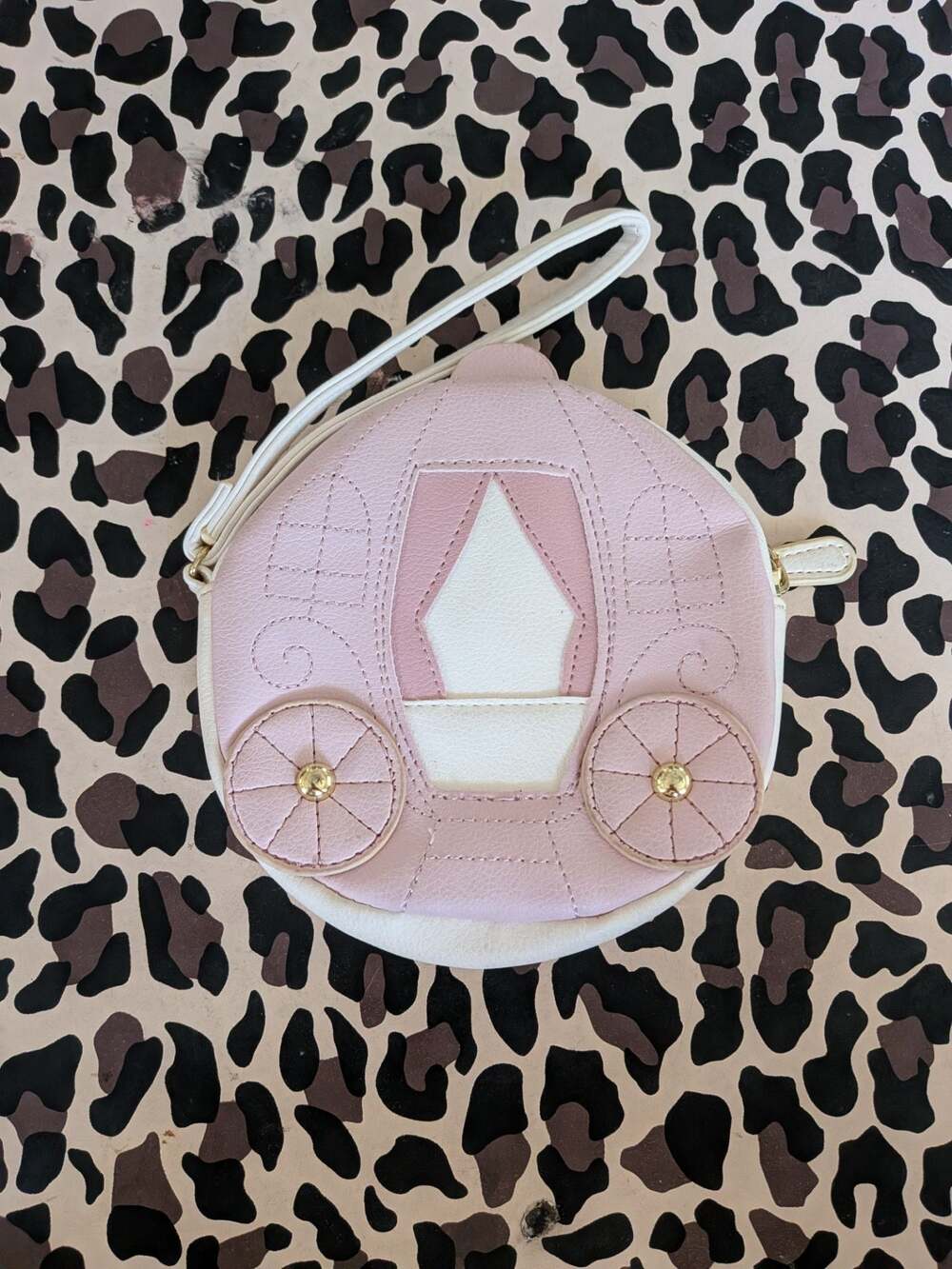 Luv Betsey by Betsey Johnson Pink and White Carriage Wristlet